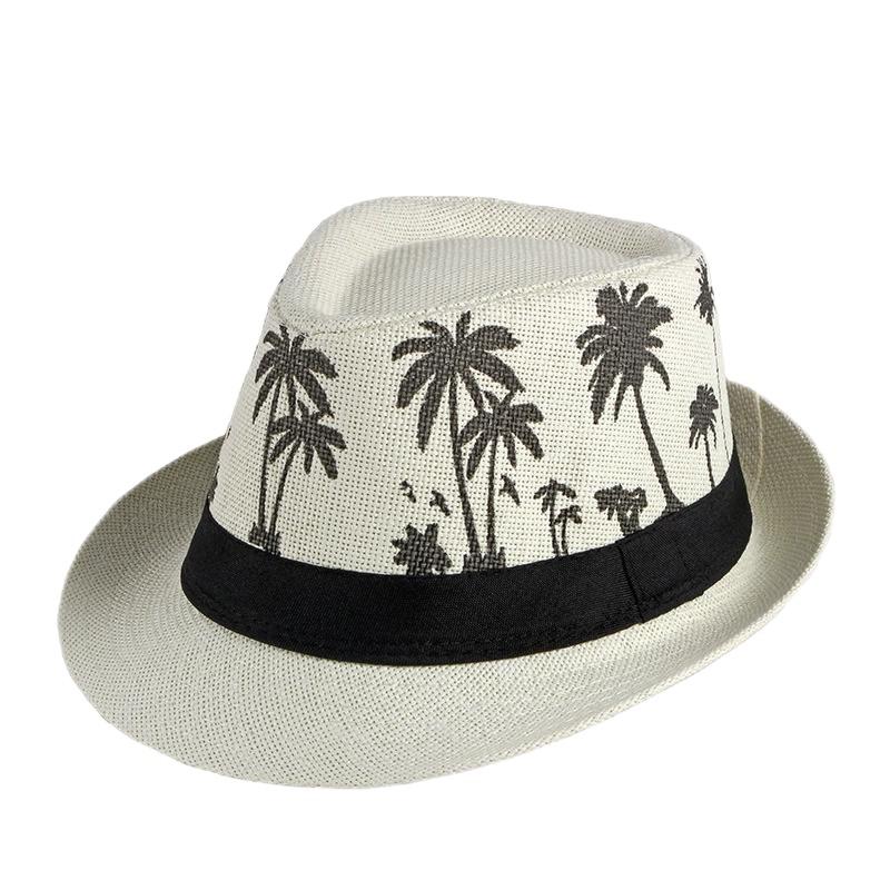 2025 New Korean Trendy Sun Hats British Top Hat Women's Men's Grometric Straw Hat Belt Jazz Hats Couple Beach Hat Fedoras Cap
