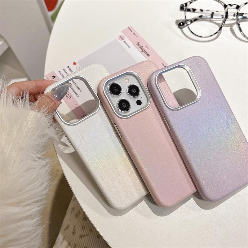 For iPhone13 14 15 16 Pro Max For Magsafe Rainbow Phone Case Magnetic Wireless Charging Alloy Lens Shockproof Protective Cover