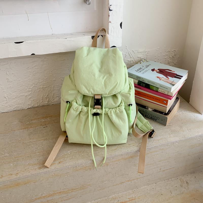 Women Drawstring Rucksack Lightweight Travel Gym Bag Nylon Casual Bookbag for Outdoor Travel College University Campus