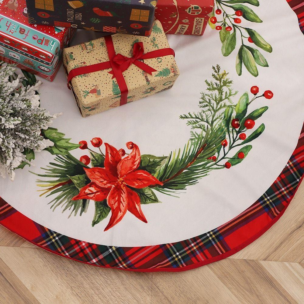 Creative Christmas Tree Apron Round Xmas Tree Skirt Christmas Base Cover  Tree Base Supplies