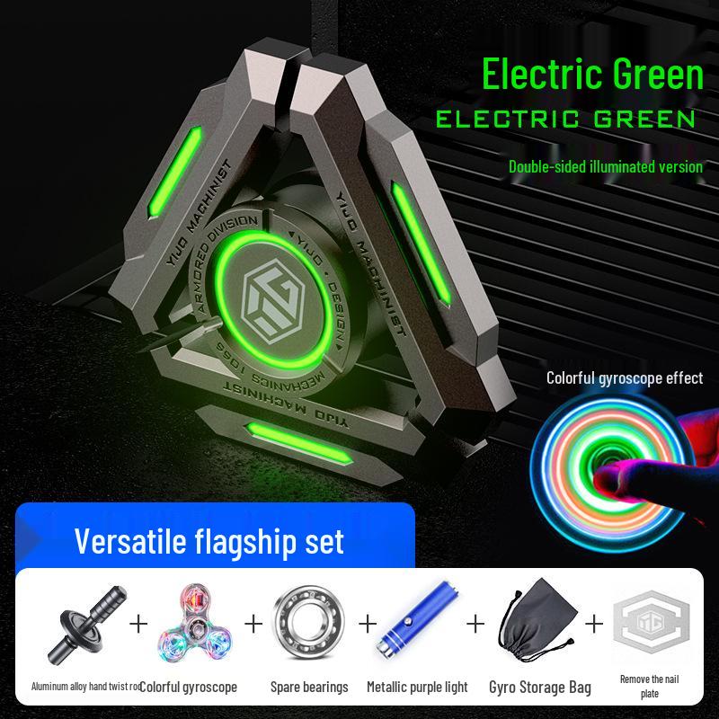 Limited Edition Luminous Finger Spinner with Broken Blade Design