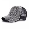 Baseball Cap Women Full Rhinestone Beads Mesh Cap Street Fashion Snapback Hats Casual Party Hip Hop Kpop Dance Cap Men Summer