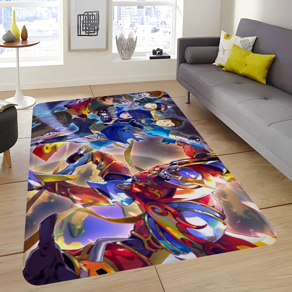 Kreslená D-Digimon Vstupní rohožka Pratelná Protiskluzová Podložka do obývacího pokoje k pohovce a křeslům Kuchyňská uvítací rohožka