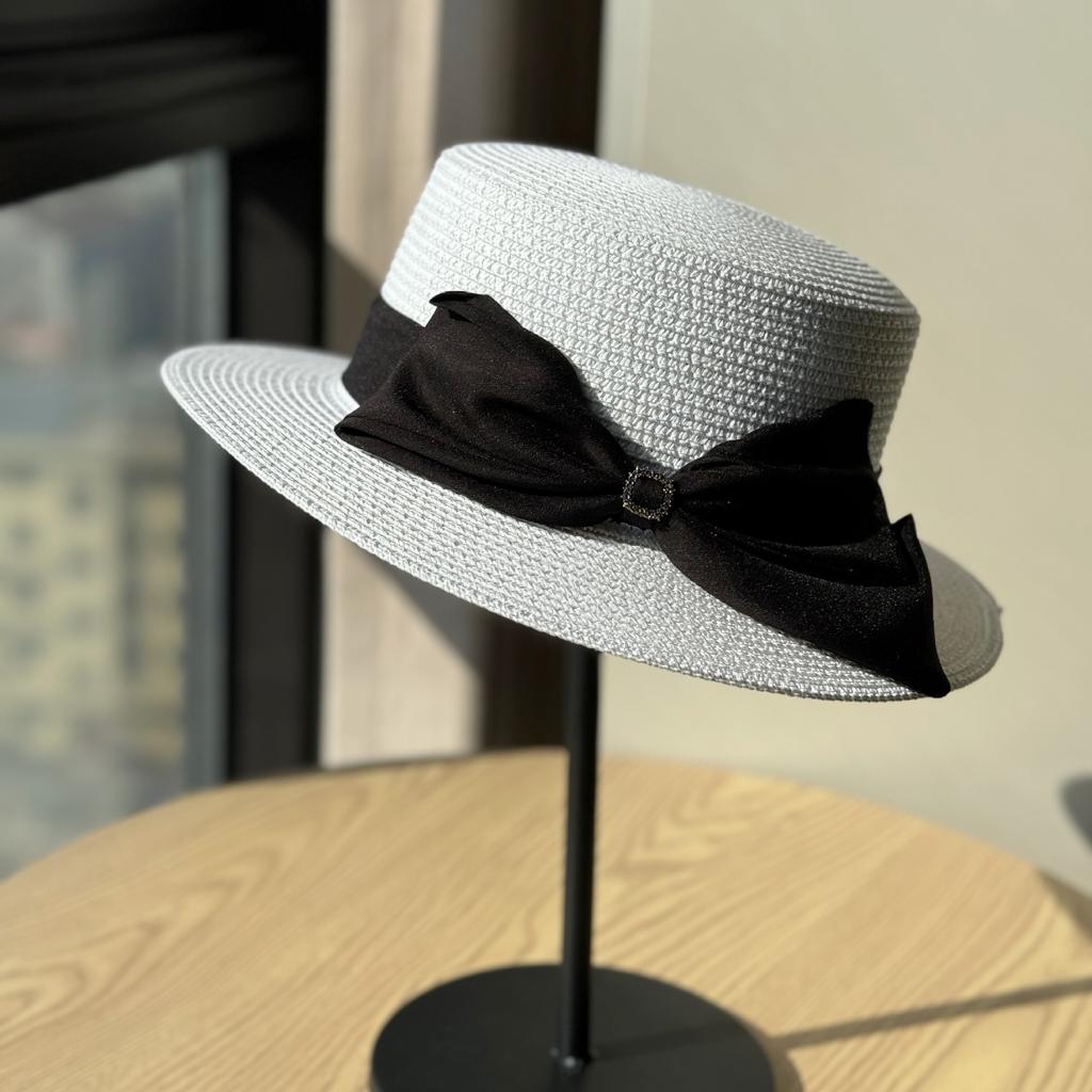 French Straw Top Hat Women's Spring Summer Straw Hat Fashion Sunshade Sun Protection Hat Casual