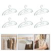 6 Piece Clothes Set Storage Hanger Versatile Double Layer Shoulder Shape Good Support for