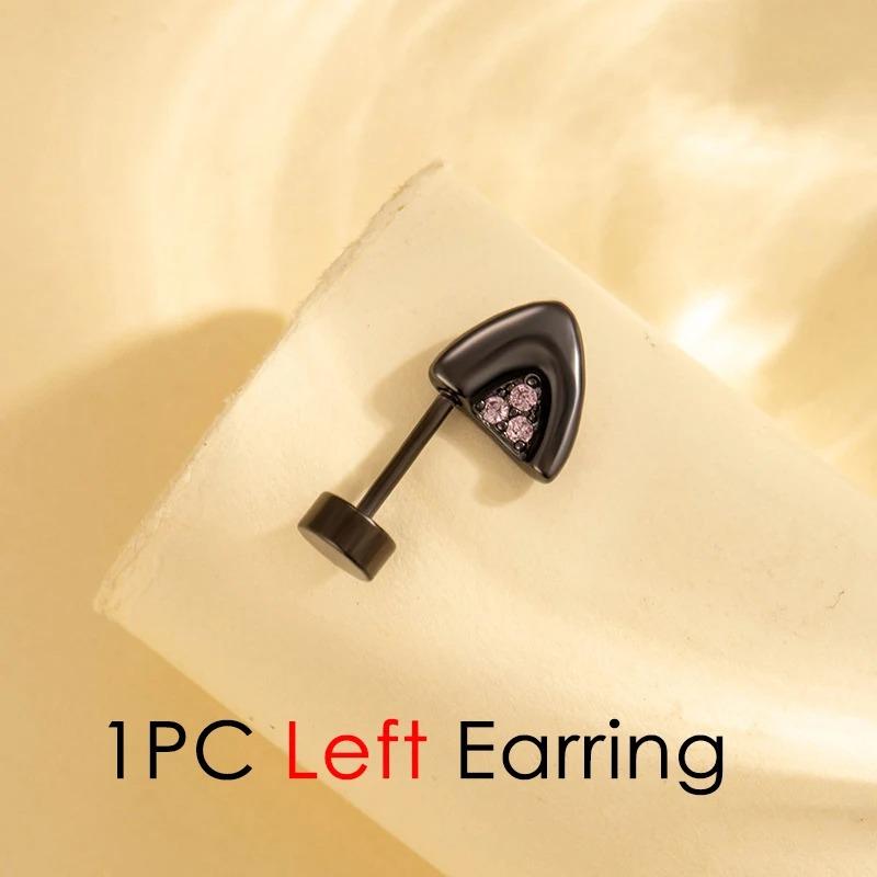 Modny Uroczy Kolczyk do Chrząstki Ucha w Kształcie Kociego Ucha Pływający Piercing Helix Stal Tytanowa Zawieszka Gwiazda Serce Cyrkonia Tragus Ucho Cyrkonia