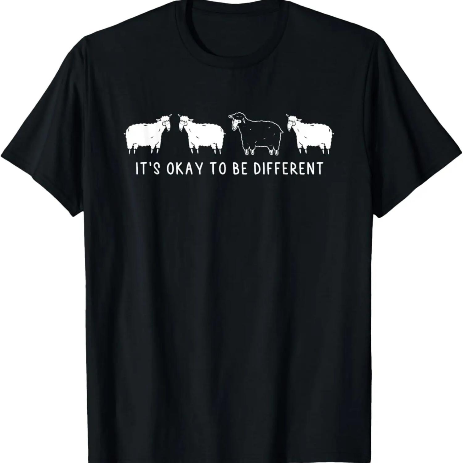 It s Okay To Be Different _ Unique Outsider _ Black Sheep T-Shirt S чёрный