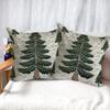 2Pcs Christmas Tree Pillow Cover 18" X 18" Festive Decor Pillowcase Washable Throw Pillow Cover with Hidden Zipper for Sofa Couch Chair Bed