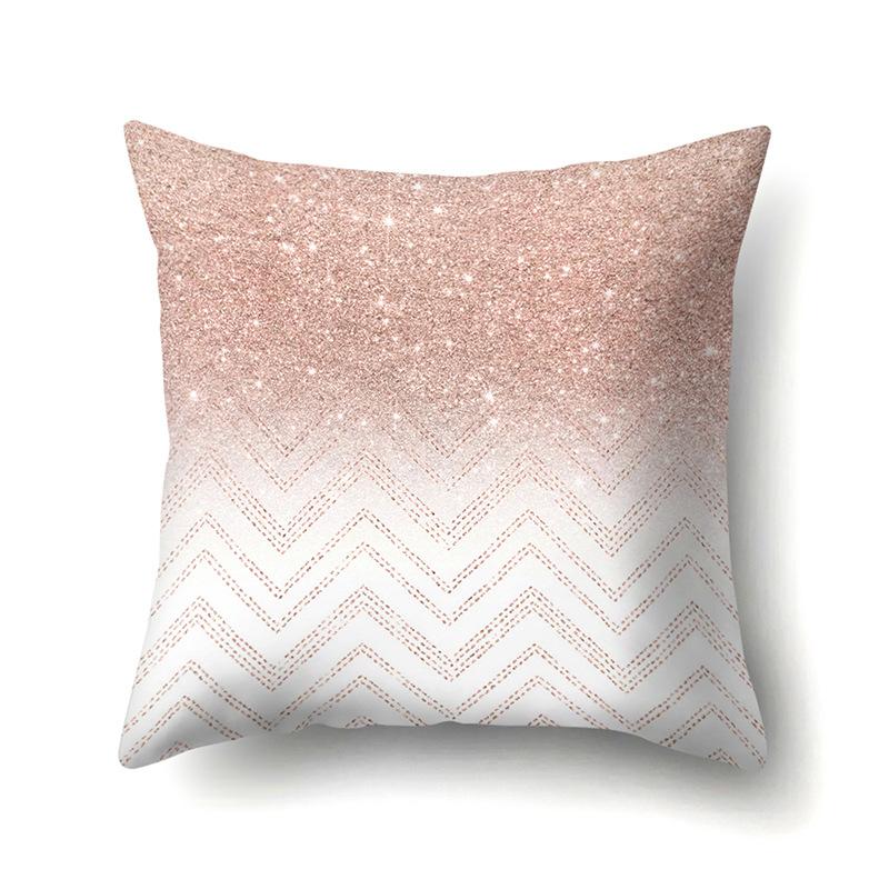 Polyester Pillow Case Automobile Decoration Home Printed Pillow Case Waist Cushion Cover Car Cushion Head Cushion Cover