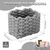2Pcs Cotton Rope Woven Storage Basket Small Square Basket for Cute Bedside Caddy Desktop Cosmetics Organizing