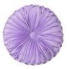 Pernă pentru pernă din catifea de lux europeană, țesătură rotundă, lucrată manual, plisată, cu roți, dovleac, 35 cm