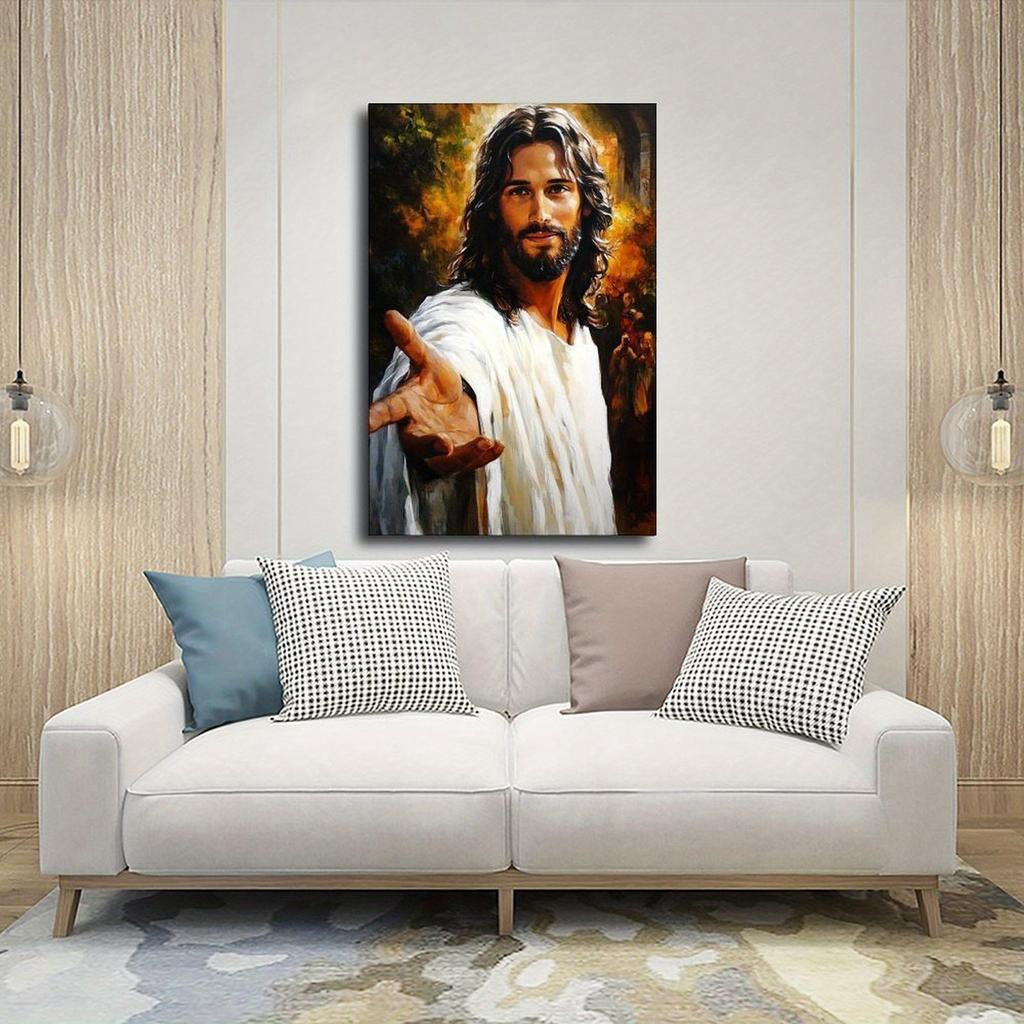 Jesus mit ausgestreckter Hand, Moderner Klassischer Kunstdruck für Zuhause, Büro, Schlafzimmer, Esszimmer-Dekor - Perfektes Geschenk zum Muttertag