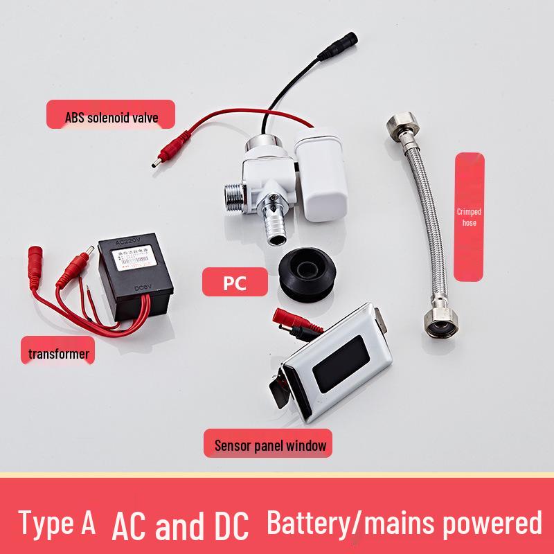 Automatic Copper Urinal Sensor Flush Valve - Water Saving Solenoid Core for Toilets