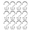 12Pcs Double Sided Shower Curtain Hooks Rust Proof Bathroom Shower Hangers  Curtain Rods