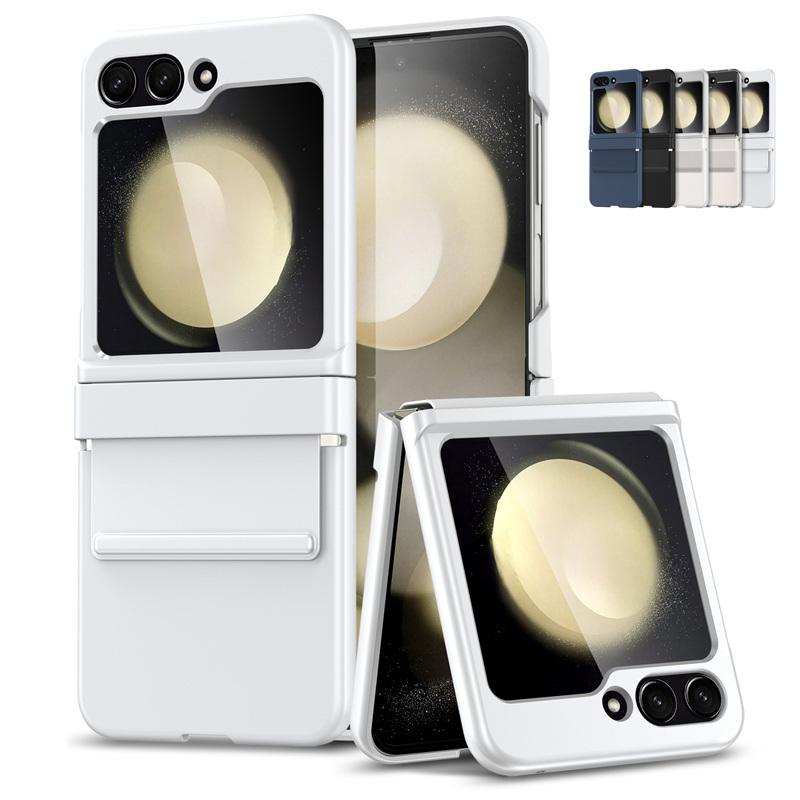 Matte Wrist Strap Hinge Full Protection Hard Case for Samsung Galaxy Z Flip 7 / 7 FE / Flip 6 5 4 3 Folding Wristband Cover