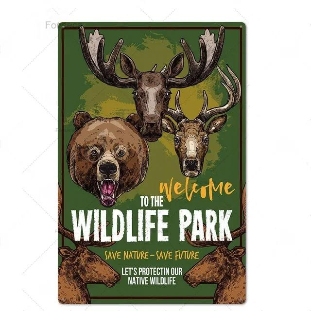 Hunting Tin Sign Plaque Metal Vintage Retro Metal Sign Wall Decor for Man Cave Gun Shop Decorative Metal Plate Hunter Gift