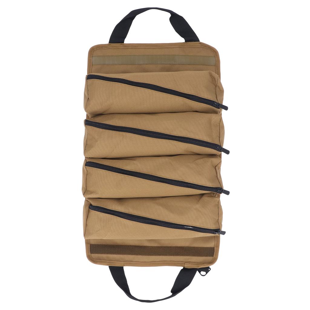 Roll Tool Organizer Portable Oxford Cloth Large Capacity Reapir Tool Carrier Bag Wrap Roll Hanging Tool Zipper Carrier