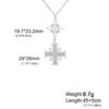  Jerusalem Cross Witch Knot Necklace Stainless Steel Vintage Pentacle Tetragrammaton Necklaces Triple Protection Jewelry