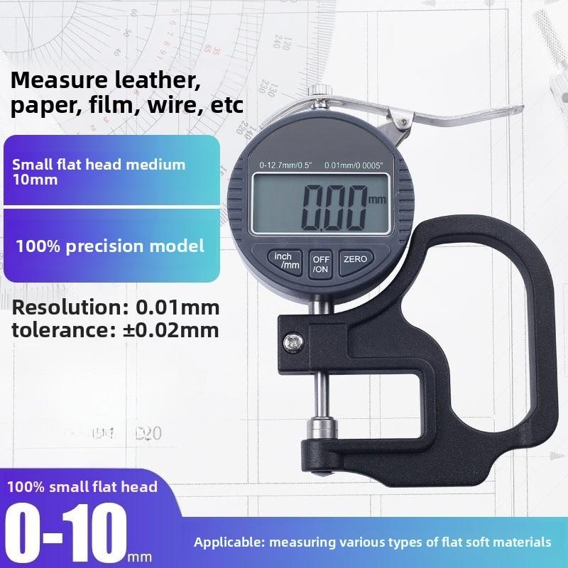 Digital Percentage Thond Meter Thickness Gauge Gauge 0.001mm Paper Film Fabric Leather Sheet