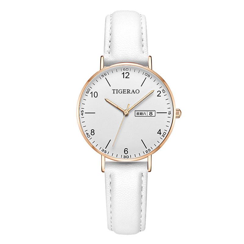 Womens Watch Automatic Quartz Dual Calendar Waterproof Luminous Ultra-Thin Elegant Wristwatch for Women