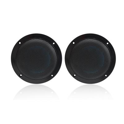 Herdio Alto-falantes Marítimos à Prova d'Água de 4 polegadas Sistema de Som Estéreo de Áudio para Exterior Potência de 160 Watts, para Manusear Barcos, Carros, Bicicletas, Surround Cruzado Perfil Baixo