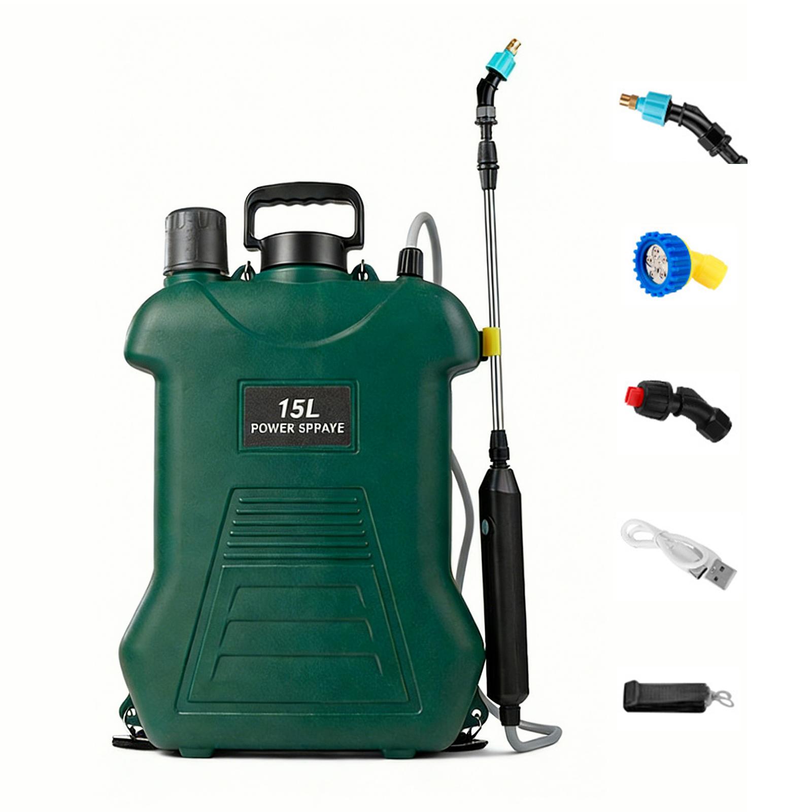 

4 Gallon/15L Electric Backpack Garden Sprayer with Shoulder Strap Cordless Electric Sprayer for Outdoor Orchard Garden Flower