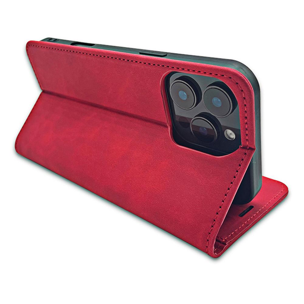 Etui Smart Suede Do Iphone 16 Pro 6,3" Czerwone