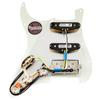 Musiclily Pro HSS ST Pickguard with Artec Alnico 5 Pickup Set for Strat Electric Aged White Pre-wired Guitar, 3-Piece