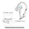 Copper Sun Opal Open Adjustable Ring For Women Ladies Sparkling Party Wear Luxury Gift Jewelry