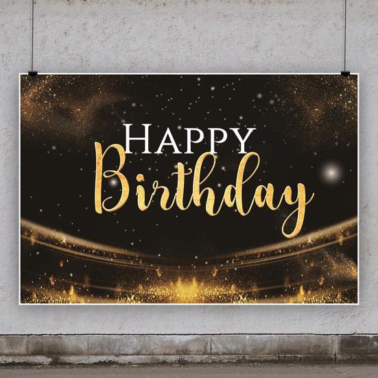 Happy Birthday Backdrop Banner Background Cloth Photo Props Party Decoration