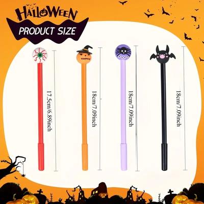 20 Pièces Stylos Gel Thème Halloween Citrouilles Et Chapeaux de Sorcière - Parfait pour les Récompenses en Classe Ou les Cadeaux de Papeterie de Rentrée