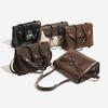 New Chestnut Brown Letter Box Bag, Large Capacity Crossbody Messenger Bag, Versatile Commuting Kelly Bag, Single Shoulder Crossbody Bag
