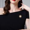 Fashion Rhinestone Opal Stone Sun Brooch Pin for Women Girls Elegant Cute Animal Crystal Corsage Brooches Clothes Jewelry Gift