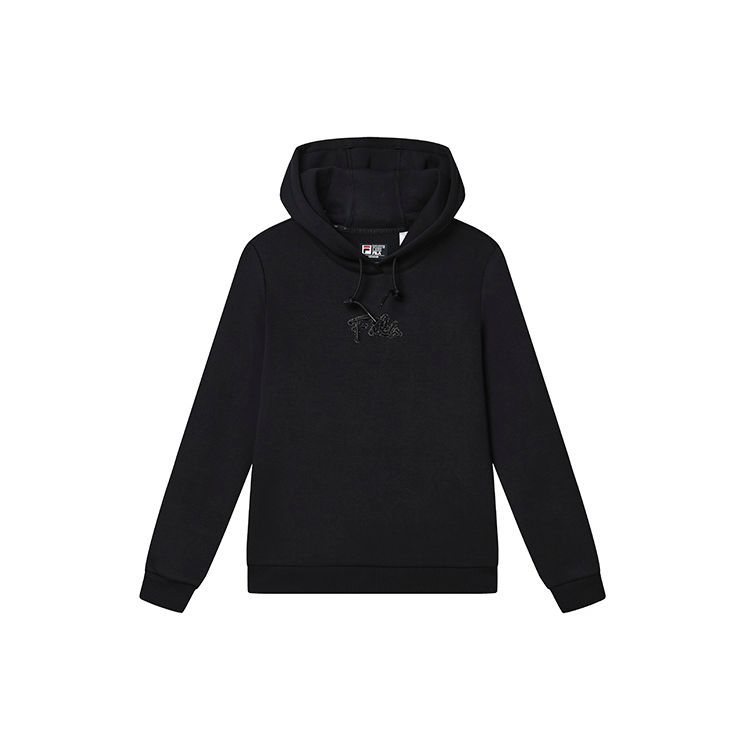 

Fila Solid Color Embroidered Logo Pullover Sweatshirt Women Sweatshirt Black F11W317202F-BK M