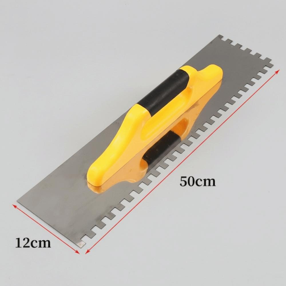 Durable Square Notch Trowel Comfort Grip Handle Masonry Trowel Stainless Steel Trowel  Floor Tiling
