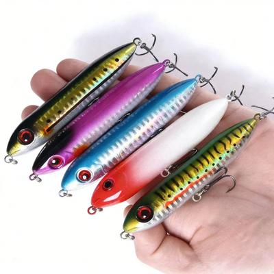Floating Pencil Lure6Number Hook10CM 12G Wobbler Bass Fish Special Kill Fake Bait Hard Bait Z-shaped Dog Bionic Fishing Bait