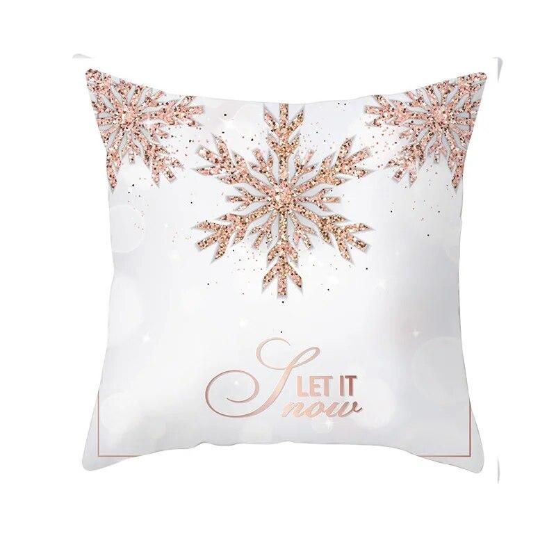 

С Рождеством мягкий чехол наволочка розовый полиэстер розовое золото автомобиль рождественское украшение диван пояс 40x40cm