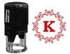 Printtoo Self Inking Office Stationary Octagon Celtic Swirl Frame Alphabet K Monogram R-40 Rubber