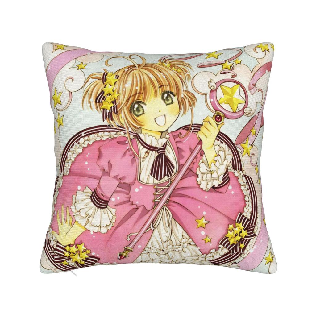 Cardcaptor Sakura Flower Pillowcase Polyester Cushion Cover Decoration Anime Cartoon Pillow Case Cover Home Wholesale 45*45cm