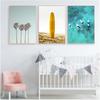 Set de Printuri California Artă Murală Surf Pictură pe Pânză Postere Plajă Printuri Placă de Surf Picturi Decor Costier pentru Peretele Sufrageriei