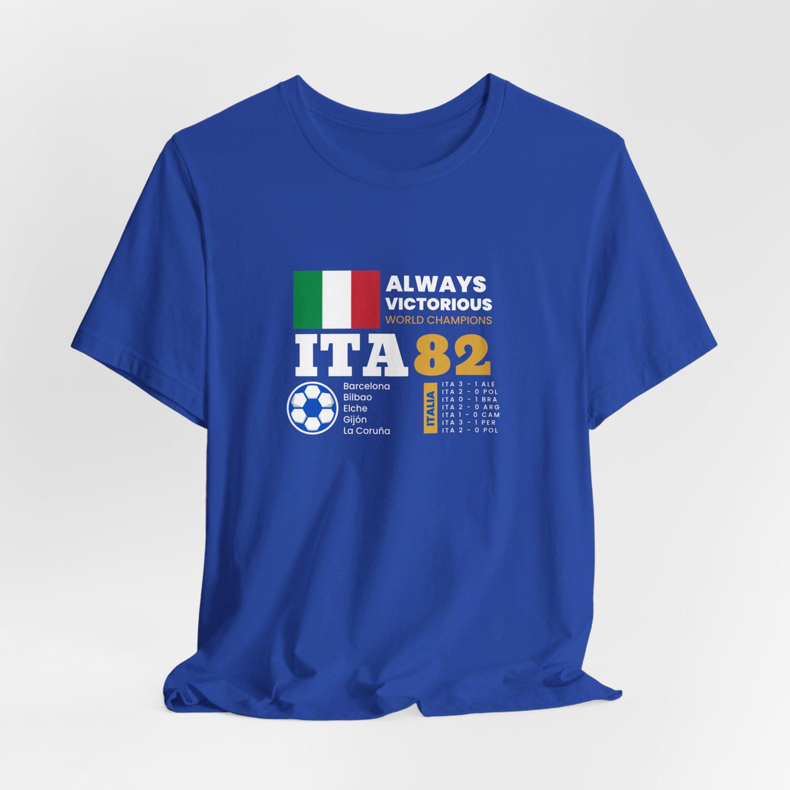 Italy 82 World Cup Champions T-Shirt - Italian National Team L