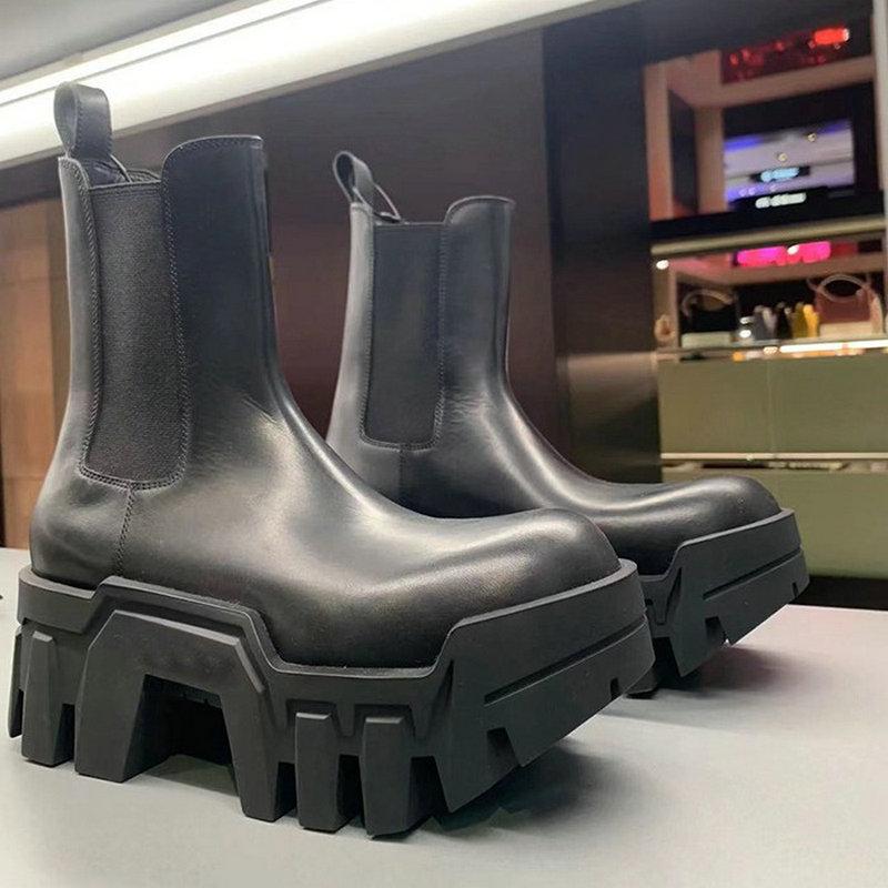Fashion Fashion High-Heeled Boots Women'S Platform Chelsea Boots Heightening Gear Tank Niche Smoke Boots Vintage Bulldozer Boots