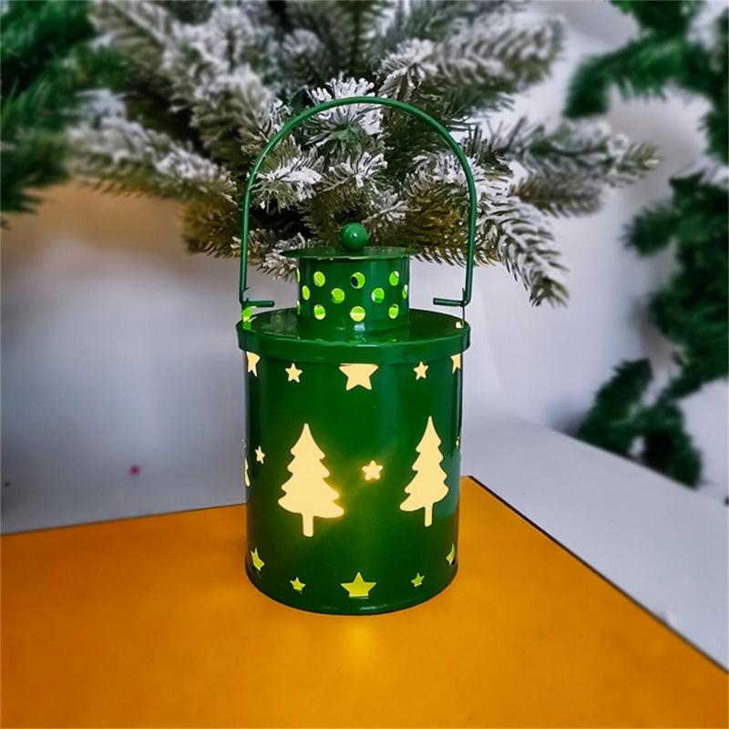LED Candle Lanterns for Christmas Decoration Vintage Tabletop Lanterns Enhances Your Christmas Atmospheres for Garden