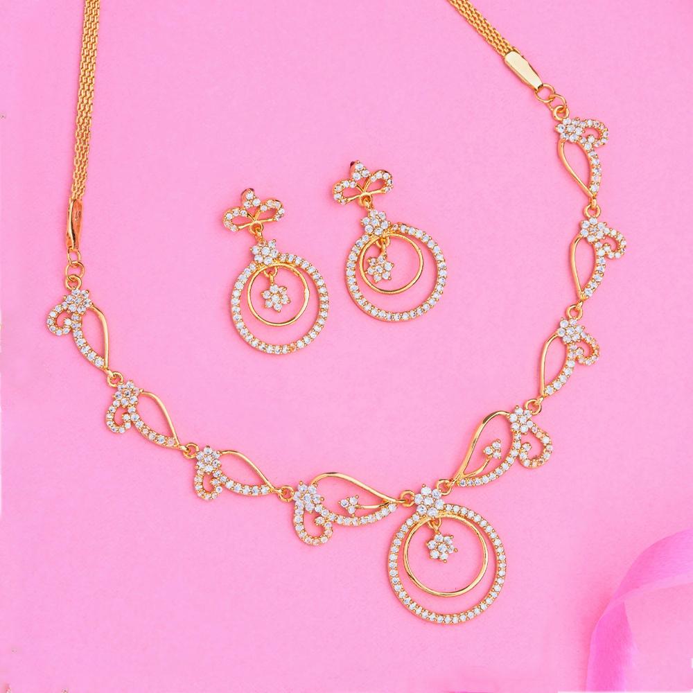 

Комплект ожерелья с позолотой CZ для женщин