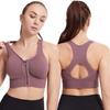Shockproof Zipper High Impact Support Sports Bra for Women Plus Size Workout Running Yoga Bodybuilding Top