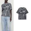 Spring New Arrival Short Sleeve T-shirt Top Cotton Round Neck Loose Retro Girl Print T-shirt 1131820
