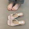 Fashion 2025 Fashion Ladies Shoes Open Toe Women's Slippers Summer Outdoor Dress New Elegant Comfortable Best Seller High Heels Zapatos