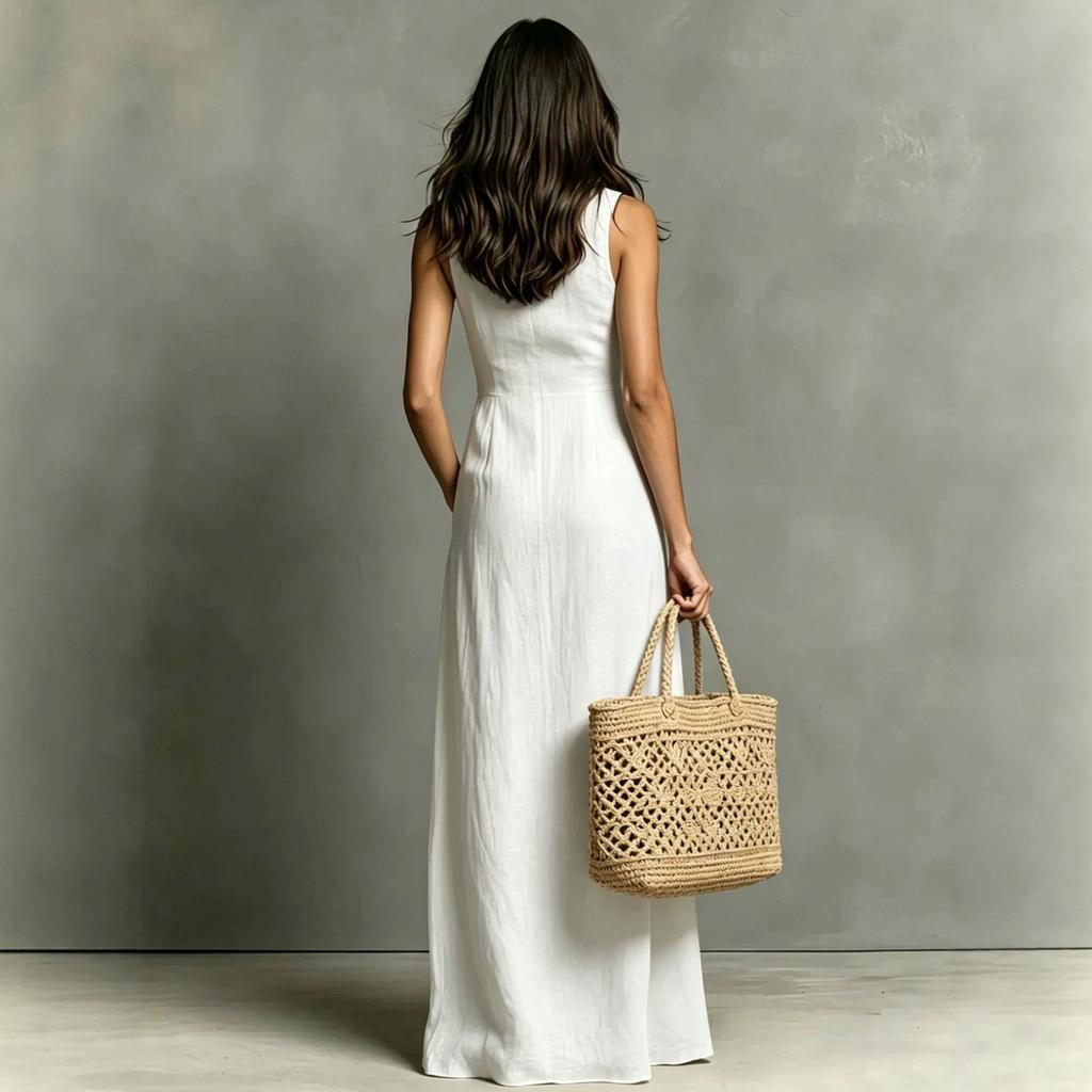 Women's Turn Down Collar Sleeveless Maxi Dress Button Down Casual Summer Shirt Dress