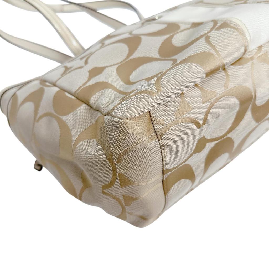 COACH 2WAY bag Mothers Handbag canvas beige Women A1381-F21865 Used