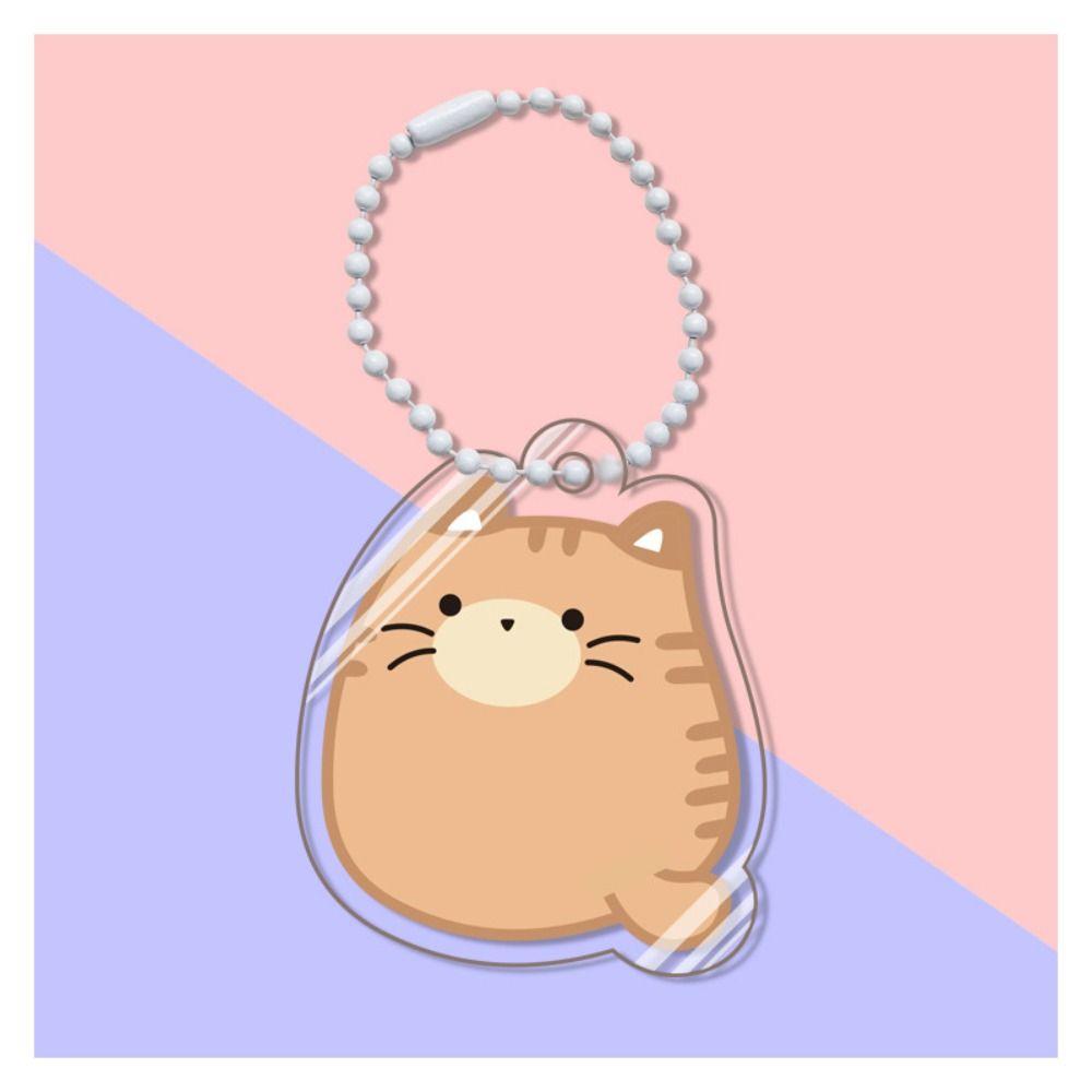 

Ginger Cat Siamese Cat Keychain Calico Cat Acrylic Cat Keyring Lovely Kitty Pendant Unisex H